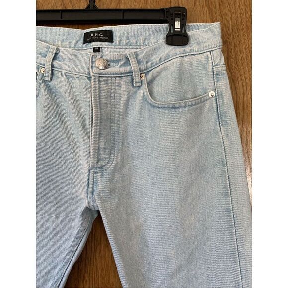 A.P.C. Petit New Standard Mid-Rise Straight-Leg Jeans Light Wash Size 29 Unisex - Picture 6 of 12